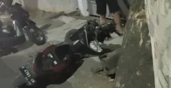 Pemotor Diduga Mabuk Tabrak Pohon di Duwet Ngaliyan, Terpelanting hingga Motor Ringsek