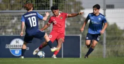 Tim U-17 sukses membawa kemenangan 1-0 melawan SC Paderborn Youth (U-17 dan U-19) di laga uji coba kedua. (Sumber : PSSI)