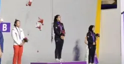 Desak Made Rita Kusuma Dewi saat di Podium Asian Games China 2022 (Sumber : kompasTV)