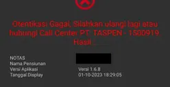 Otentifikasi Taspen Gagal, Server Sibuk dan Gangguan? Cek Solusi agar Dana Pensiun Cair