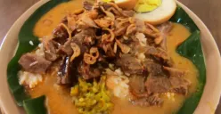 Ilustrasi nasi gandul (Sumber : YouTube/@Dapoer Lestari)