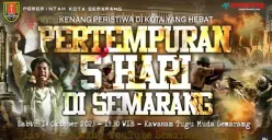 Aksi teatrikal sejarah tentang Pertempuran Lima Hari di Semarang pada Sabtu 14 Oktober 2023 malam di kawasan Tugu Muda. (Sumber : Pemkot Semarang)
