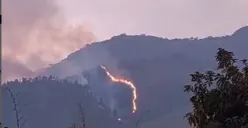 Kebakaran di lereng Gunung Ungaran, Titik Lokasi Ada di Sekitar Bandungan (Sumber : instagram.com/kabarungaran)