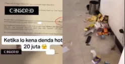 Kapok! Viral Tamu Kena Denda Rp20 Juta Gegara Bikin Kamar Hotel Penuh Sampah (Sumber : Twitter/@kegblgnunfaedah)