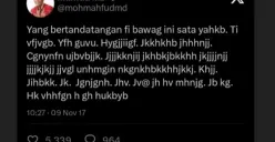 Cuitan lawas ponsel Mahfud MD dibajak cucu (Sumber : Instagram/@politicaljokes)