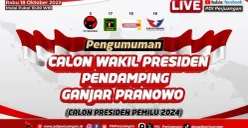 PDI Perjuangan akan mengumumkan cawapres pendamping Ganjar Pranowo di Pilpres 2024, Rabu 18 Oktober 2023 pagi. (Sumber : YouTube PDI Perjuangan)