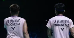Apriyani Rahayu/Siti Fadia Silva Ramadhanti langsung melaju ke babak 16 besar China Masters 2023 setelah Ana/Tiwi mundur dari perang saudara.(Sumber : PBSI)