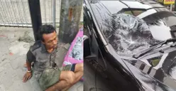 Pria ODGJ di Semarang Ngamuk, Rusak Mobil yang Parkir di Bank Jateng Tlogosari