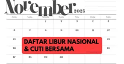 Kalender November 2023: daftar tanggal merah hari libur nasional dan cuti bersama. (Sumber : InfoSemarang.com)