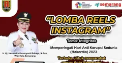 Pemkot Semarang menggelar lomba pembuatan Reels Instagram untuk memperingati Hari Antikorupsi Sedunia 2023 dengan tema Integritas. (Sumber : Pemkot Semarang)
