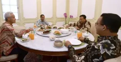 Momen makan siang Jokowi dan 3 Bacapres di Istana Negara (Sumber : instagram @jokowi)