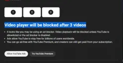 YouTube Blokir Pemutaran Video Bagi Pengguna yang Gunakan Ad Blockers