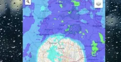 Awan hujan tampak melingkar menghindari Yogyakarta (Sumber : instagram.com/pandemictalks)