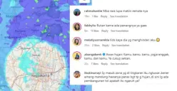 Komentar Kocak Warganet Setelah Viral Awan Hujan Melingkar Menghindari Yogyakarta, Bawa Soal UMR Rendah Hingga Proyek Jalan Tol