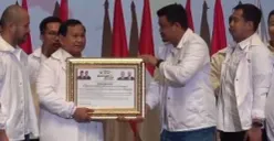 Bobby Nasution deklarasikan dukungannya pada Prabowo bersama relawan Barisan Pengusaha Pejuang (Sumber : instagram.com/koalisi.indonesia.maju)