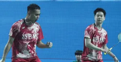 Kevin Sanjaya akhirnya comeback dengan pasangan terbarunya, Rahmat Hidayat, di Korea Masters 2023. Ia mengaku sudah bermain cukup bagus dengan pasangannya. (Sumber : PBSI)