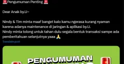 Jaringan internet By.U eror atau mengalami gangguan hari ini, Kamis, 9 November 2023. Bahkan, hal tersebut terjadi beberapa kali.