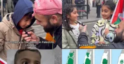 Ikut Aksi Bela Palestina, Anak Kecil di London Beri Pesan Semangat Mengharukan untuk Gaza (Sumber : TikTok/Goub)