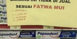 Supermarket di Indonesia Tulis Barang Tidak Dijual Buntut Fatwa MUI Terbaru (Sumber : Instagram.com/terang_media)