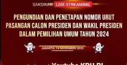 3 Link Live Streaming Pengundian Nomor Urut Capres Cawapres 2024 untuk HP, Mulai 19.30 WIB