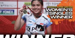Gregoria Mariska Tunjung juara tunggal putri Kumamoto Japan Masters 2023 (Sumber : instagram @badminton.ina)