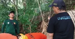 Dua orang yang hendak mencari burung di sekitar hutan Seplakahan, Ngipik, Nyatnyono, Ungaran Barat, Kabupaten Semarang, justru menemukan sosok mayat di dasar jurang, Minggu 19 November 2023. (Sumber : BPBD Kabupaten Semarang)