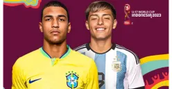 Perempatfinal Piala Dunia U-17 2023 Brazil vs Argentina, Jumat, 24 November 2023 pukul 19.00 WIB di JIS. (Sumber : vidio.com)