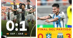 Jerman dan Argentina bakal bertemu di babak semifinal Piala Dunia U-17 2023 pada 28 November mendatang. (Sumber : Instagram/afaseleccion dan dfb_junioren)