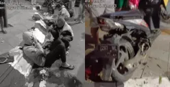 Kecelakaan di Jalan Gajahmada Semarang! Bagian Belakang Motor Sampai Remuk, Padahal Salah Satu Pengendara Sedang Hamil Muda