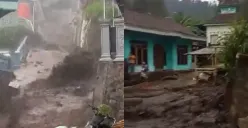 Kondisi banjir bandang di Getasan , Kabupaten Semarang (Sumber : Twitter @infomitigasi)