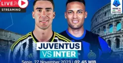 LIVE STREAMING Juventus vs Inter Milan di Serie A Liga Italia Dini Hari Ini, Prediksi Skor Hingga Line Up Pemain (Sumber : Vidio.com)