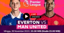 Siaran Langsung SCTV: Everton vs Manchester United 26 November 2023 Link Live Streaming Legal, Bukan di Score808 BgBola (Sumber : Vidio.com)