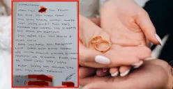 Pasangan Pengantin Terima Amplop Isi Surat Untuk Izin Makan di Acara Pernikahannya (Sumber : x.com/@jogmfs)