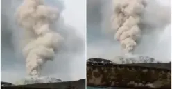 Gunung Anak Krakatau Kembali Erupsi, Keluarkan Asap dan Dentuman (Sumber : x.com/@RadioElshinta)