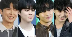 Empat anggota BTS, RM, Jimin, V dan Jungkook, dikabarkan akan memasuki kamp pelatihan militer pada akhir Desember tepatnya pada 29-30 Desember 2023. (Sumber : Star News)