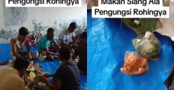 Menu makan siang pengungsi Rohingya (Sumber : instagram @dunia_kaumhawa)