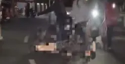 Kecelakaan Adu Banteng Motor vs Motor di Sampangan, Satu Korban Terkapar