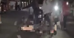 adu banteng motor vs motor di Simpangan (Sumber : instagram @infokejadian_semarang)