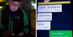 TEGA! Kakek Driver Ojol Dapat Chat Kasar dari Customer Cuma Gegara Masalah Sepele (Sumber : Twitter/@tanyakanrl)