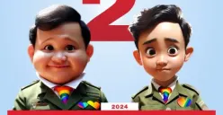 Heboh Simbol Pelangi di Materi Kampanye Prabowo-Gibran, Cek Faktanya