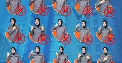 Hanya ada 3 pose yang boleh dipakai untuk berfoto para anggota polisi, simak 15 pose foto polisi yang dilarang ada selama masa kampanye jelang Pilpres dan Pemilu 2024. (Sumber : Polrestabes Semarang)
