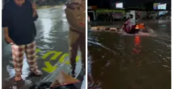 Mbak Ita tinjau banjir di wilayah atas Kota Semarang. Sampah dan sedimen jadi biang kerok tersumbatnya saluran air. (Sumber : Instagram/mbakitasmg)