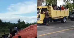 warga Sabang bongkar paksa tenda pengungsi Rohingya (Sumber : instagram @infobandaaceh)