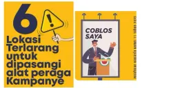 Simak 6 lokasi terlarang untuk dipasangi alat peraga kampanye (APK), segera lapor Bawaslu jika menemukan. (Sumber : Pemkot Semarang)