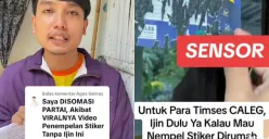 Agos Gemoy disomasi usai kritik Timses Caleg tempel stiker sembarangan (Sumber : TikTok @agosgemoy)