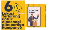 6 Lokasi Terlarang Dipasangi Alat Peraga Kampanye, Langsung Copot atau Lapor Bawaslu