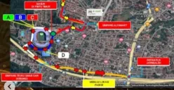 Info rekaya lalu lintas: Jangan sampai terjebak macet di kawasan Stadion GOR Jatidiri karena adanya HUT PSI pada Sabtu 9 Desember 2023 sore ini, hindari kawasan Jatingaleh dan Karangrejo. (Sumber : Instagram @kejadiansmg)