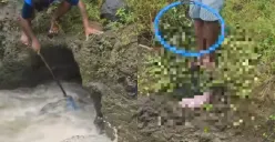 pemancing temukan jenazah bayi di Sungai Pasinan (Sumber : instagram @infokejadian_semarang)