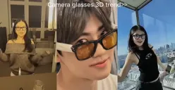 Sedang viral Smart Glasses atau kacamata dengan fitur kamera canggih yang mampu mengambil foto dan video hanya dengan sekali tekan, kenali bahayanya. (Sumber : TikTok @naycl.jnjm)