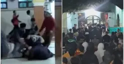 Kericuhan di Masjid Al Muttaqun Kediri, dua kelompok jemaah berebut menjadi imam salat. (Sumber : Dokumentasi warga)